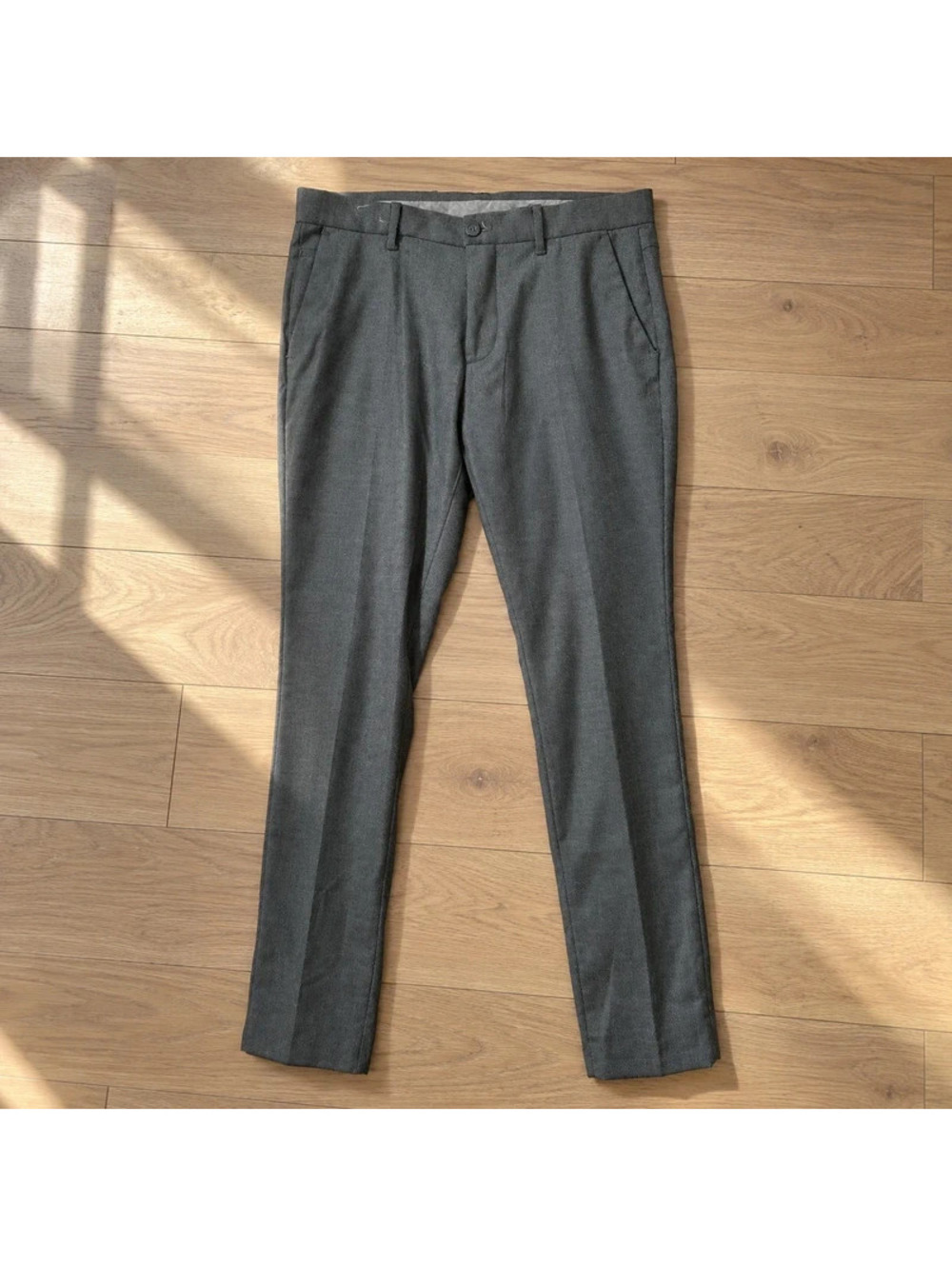 Piazza Italia Men’s Gray Slim Fit Dress Pants Trousers EU 46